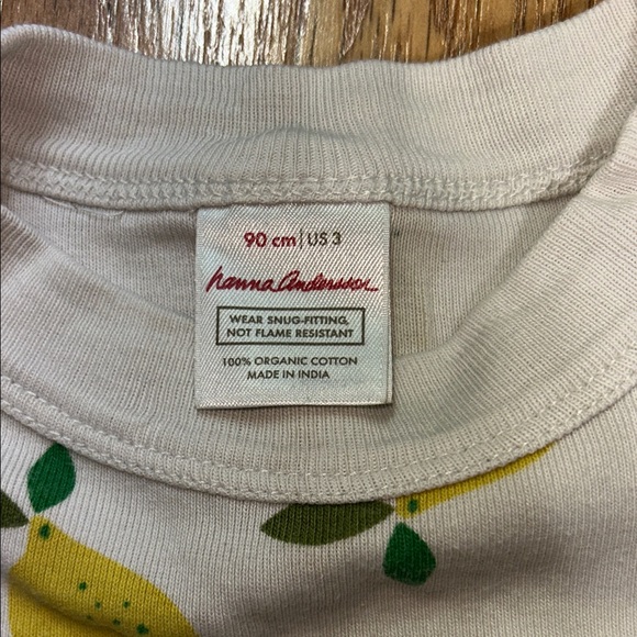 Hanna Andersson Yellow Lemon Kids Pajama Set - Picture 2 of 2